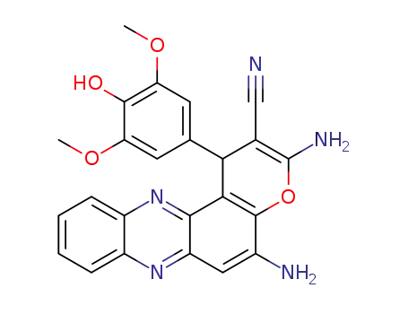 3,5-diamino-1-(4-hydroxy-3,5-dimethoxyphenyl)-1H-pyrano[3,2-a]phenazine-2-carbonitrile