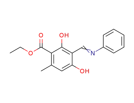 2,4-dihydroxy-6-methyl-3-(phenylimino-methyl)-benzoic acid ethyl ester