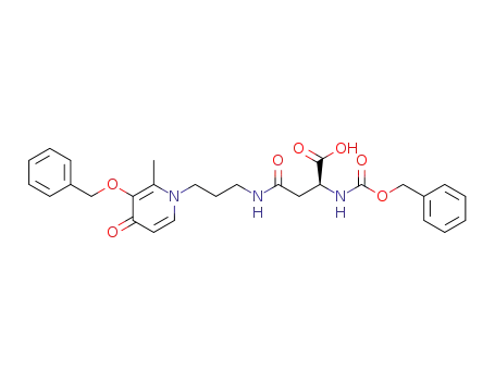 (S)-4-((3-(3-(benzyloxy)-2-methyl-4-oxopyridin-1(4H)-yl)propyl)amino)-2-(((benzyloxy)carbonyl)amino)-4-oxobutanoic acid