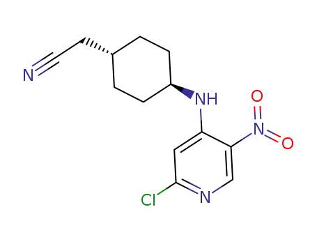 2-[trans-4-[(2-chloro-5-nitropyridin-4-yl)amino]cyclohexyl]acetonitrile