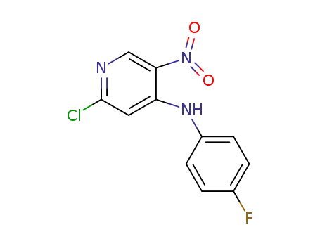 2-chloro-N-(4-fluorophenyl)-5-nitropyridin-4-amine