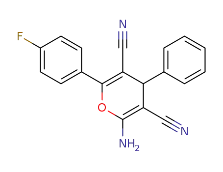 2-amino-6-(4-fluorophenyl)-4-phenyl-4H-pyran-3,5-dicarbonitrile