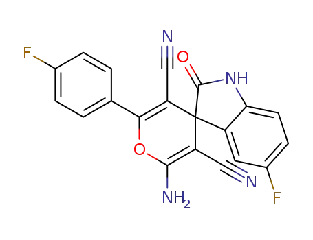 2'-amino-5-fluoro-6'-(4-fluorophenyl)-2-oxospiro[indoline-3,4'-pyran]-3',5'-dicarbonitrile
