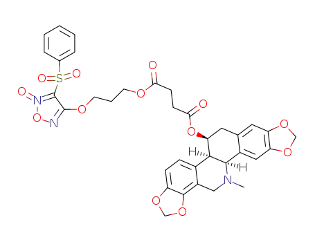 4-(3-((4-(((6S)-13-methyl-5b,6,7,12b,13,14-hexahydro[1,3]dioxolo[4’,5’:4,5]benzo[1,2-c][1,3]dioxolo[4,5-i]phenanthridin-6-yl)oxy)-4-oxobutanoyl)oxy)propoxy)-3-(phenylsulfonyl)-1,2,5-oxadiazole 2-oxide