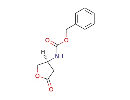 Molecular Structure of 87219-29-2 (Benzyl (S)-(-)-tetrahydro-5-oxo-3-furanylcarbamate)