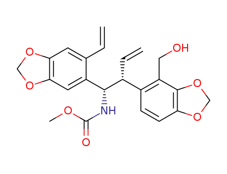 methyl ((1S,2R)-2-(4-(hydroxymethyl)benzo[d][1,3]dioxol-5-yl)-1-(6-vinylbenzo[d][1,3]dioxol-5-yl)but-3-en-1-yl)carbamate