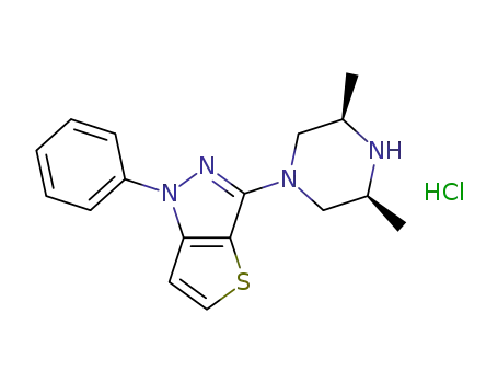 (cis-3,5-dimethylpiperazin-1-yl)-1-phenyl-1H-thieno[3,2-c]pyrazole hydrochloride
