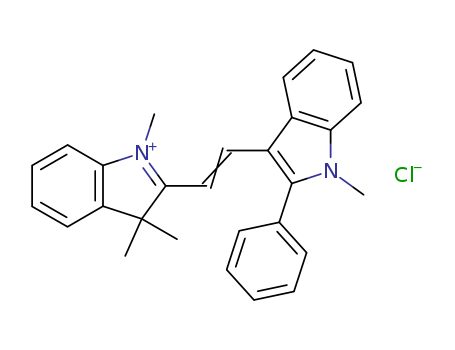 3H-Indolium, 1,3,3-trimethyl-2-[2-(1-methyl-2-phenyl-1H-indol-3-yl)ethenyl]-, chloride (1:1)(4657-00-5)
