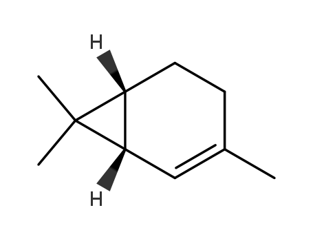 4497-92-1,(+)-2-CARENE,2-Carene,(1S,6R)-(+)- (8CI); Bicyclo[4.1.0]hept-2-ene, 3,7,7-trimethyl-, (1S)-;(+)-2-Carene; Pinonene