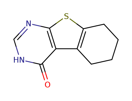 Molecular Structure of 14346-24-8 (5,6,7,8-TETRAHYDRO-[1]-BENZOTHIENO[2,3-D]PYRIMIDIN-4(1H)-ONE)
