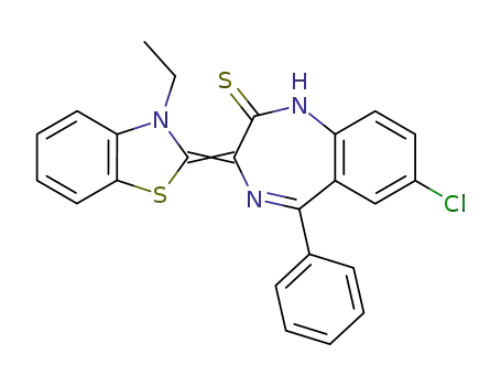 7-chloro-3-(3-ethyl-3H-benzothiazol-2-ylidene)-5-phenyl-1,3-dihydro-benzo[e][1,4]diazepine-2-thione