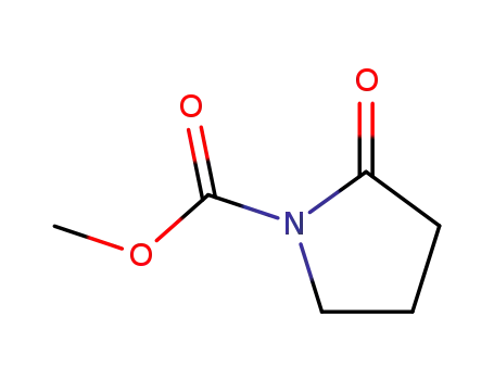 Molecular Structure of 26407-91-0 (2-oxo-1-Pyrrolidinecarboxylic acid Methyl ester)