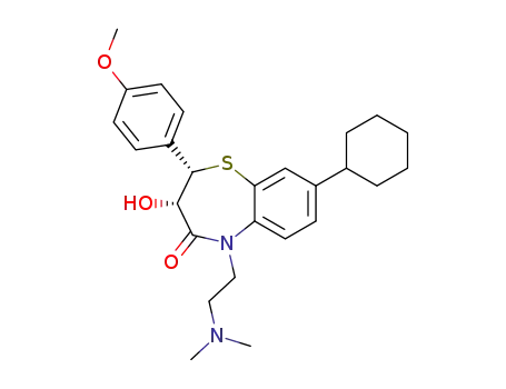 (2S,3S)-8-Cyclohexyl-5-(2-dimethylamino-ethyl)-3-hydroxy-2-(4-methoxy-phenyl)-2,3-dihydro-5H-benzo[b][1,4]thiazepin-4-one