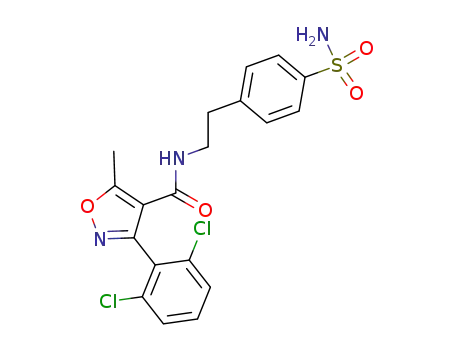 3-(2,6-dichloro-phenyl)-5-methyl-isoxazole-4-carboxylic acid 4-sulfamoyl-phenethylamide