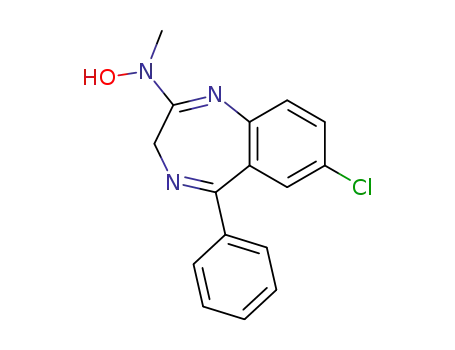 Molecular Structure of 77175-99-6 (3H-1,4-Benzodiazepin-2-amine, 7-chloro-N-hydroxy-N-methyl-5-phenyl-)