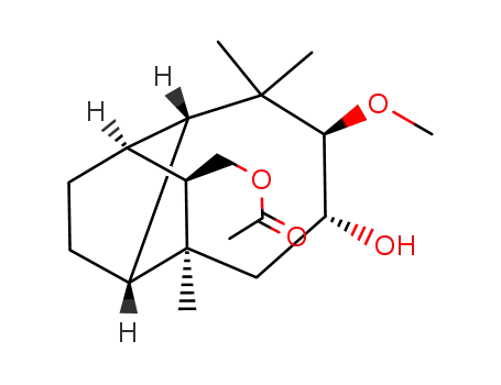 (1R)(2R)(4R)(5R)(7S)(8R)(9S)-3,3,7-Trimethyl-4-methoxy-5-hydroxy-8-(acetoxymethyl)tricyclo<5.4.01,7.02,9>undecane