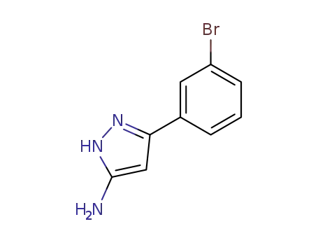 Molecular Structure of 149246-81-1 (5-(3-BROMO-PHENYL)-2H-PYRAZOL-3-YLAMINE)