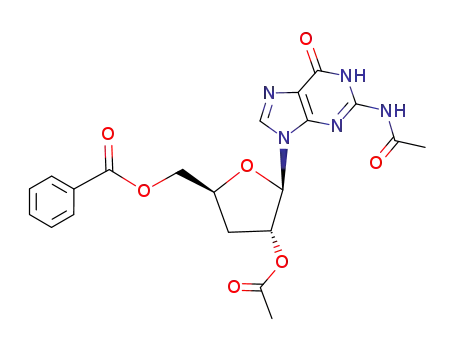 N2-acetyl-2'-O-acetyl-5'-O-benzoyl-3'-deoxyguanosine