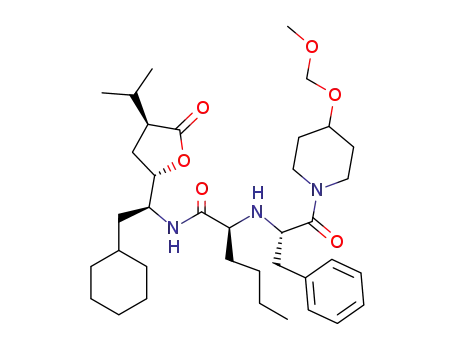 (1S,3'S,5'S)-N-(2-cyclohexyl-1-(3-isopropyl-2-oxo-2,3,4,5-tetrahydrofuran-5-yl)ethyl)-(1S)-(1-((4-(methoxymethoxy)piperidin-1-yl)carbonyl)-2-phenylethyl)-L-norleucinamide