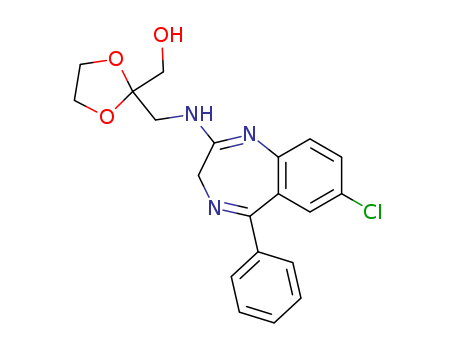1,3-Dioxolane-2-methanol,  2-[[(7-chloro-5-phenyl-3H-1,4-benzodiazepin-2-yl)amino]methyl]-