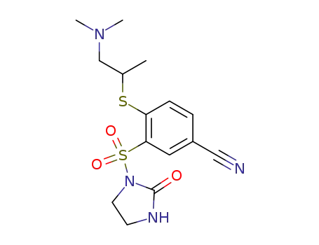 4-(2-Dimethylamino-1-methyl-ethylsulfanyl)-3-(2-oxo-imidazolidine-1-sulfonyl)-benzonitrile