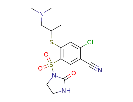 2-Chloro-4-(2-dimethylamino-1-methyl-ethylsulfanyl)-5-(2-oxo-imidazolidine-1-sulfonyl)-benzonitrile