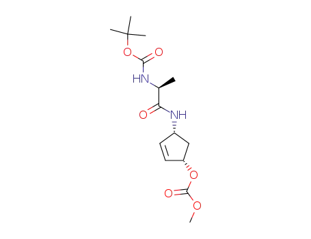 Carbonic acid (1S,4R)-4-((S)-2-tert-butoxycarbonylamino-propionylamino)-cyclopent-2-enyl ester methyl ester