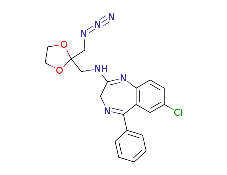 (2-azidomethyl-[1,3]dioxolan-2-ylmethyl)-(7-chloro-5-phenyl-3H-benzo[e][1,4]diazepin-2-yl)-amine