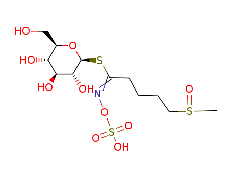21414-41-5,GLUCORAPHANIN,Glucopyranose,1-thio-, 1-[5-(methylsulfinyl)valerohydroximate] NO-(hydrogen sulfate), b-D- (8CI); 4-Methylsulfinylbutylglucosinolate; Glucorafanin; Glucoraphanin