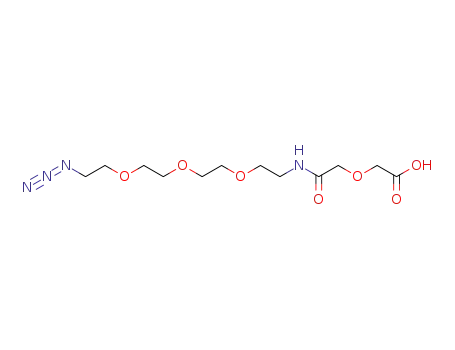 Molecular Structure of 239081-53-9 (3,6,9,15-Tetraoxa-12-azaheptadecan-17-oic acid, 1-azido-13-oxo-)