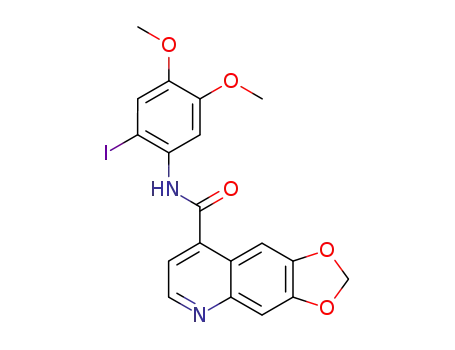 1,3-Dioxolo[4,5-g]quinoline-8-carboxamide,
N-(2-iodo-4,5-dimethoxyphenyl)-