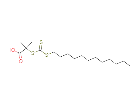Molecular Structure of 461642-78-4 (2-(DODECYLSULFANYLTHIOCARBONYLSULFANYL)-2-METHYLPROPIONIC ACID)