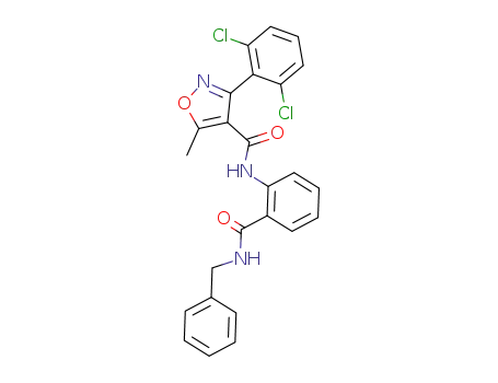 3-(2,6-dichloro-phenyl)-5-methyl-isoxazole-4-carboxylic acid (2-benzylcarbamoyl-phenyl)-amide