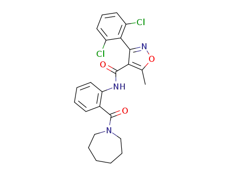 3-(2,6-dichloro-phenyl)-5-methyl-isoxazole-4-carboxylic acid [2-(azepane-1-carbonyl)-phenyl]-amide