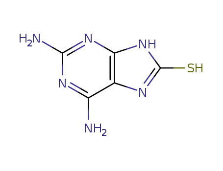 Molecular Structure of 462066-71-3 (2,6-DIAMINO-9H-PURINE-8-THIOL)