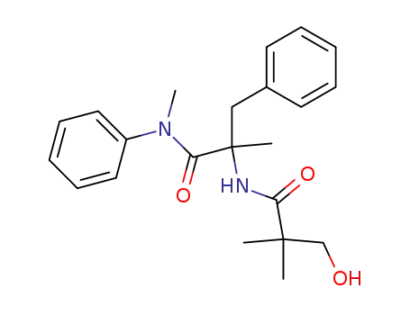 3-hydroxy-2,2-dimethyl-N-[1-methyl-1-(N-methyl-N-phenylcarbamoyl)-2-phenylethyl]propanamide