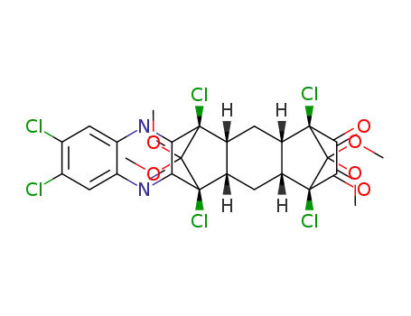 (1α,2β,4β,5α,8α,9β,11β,12α)-14,21-diaza-1,5,8,12,17,18-hexachloro-23,23,24,24-tetramethoxyheptacyclo[10.10.1.15,8.02,11.04,9.013,22.015,20]tetracosane-13(22),14,16,18,20-pentaene-6,7-dione