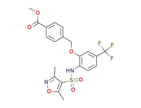 methyl 4-{[2-{[(3,5-dimethylisoxazol-4-yl)sulfonyl]amino}-5-(trifluoromethyl)phenoxy]methyl}benzoate