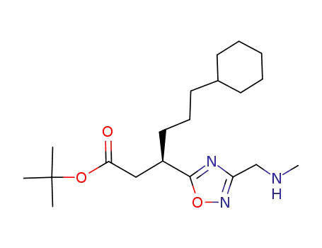tert-butyl (3R)-6-cyclohexyl-3-{3-[(methylamino)methyl]-1,2,4-oxadiazol-5-yl}hexanoate
