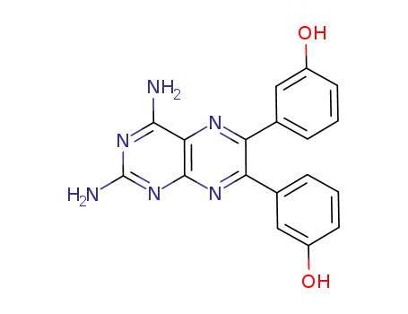 Molecular Structure of 677297-51-7 (3,3'-(2,4-Diamino-6,7-pteridinediyl)bisphenol)