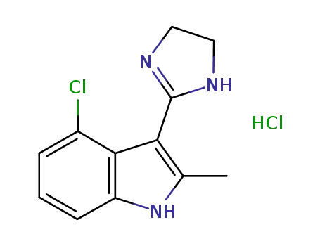 4-chloro-3-(4,5-dihydro-1H-imidazol-2-yl)-2-methyl-1H-indole hydrochloride