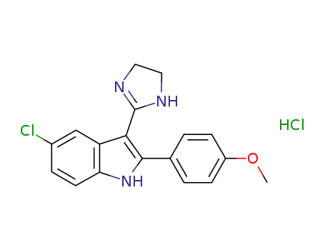 5-chloro-3-(4,5-dihydro-1H-imidazol-2-yl)-2-(4-methoxyphenyl)-1H-indole hydrochloride