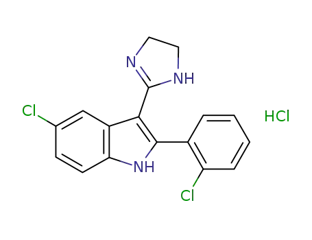 3-(4,5-dihydro-1H-imidazol-2-yl)-5-chloro-2-(2-chlorophenyl)-1H-indole hydrochloride
