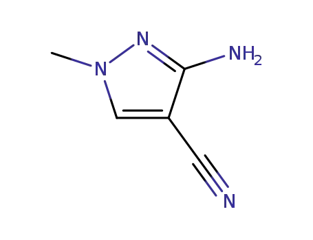 Molecular Structure of 21230-50-2 (1-METHYL-3-AMINO-4-CYANOPYRAZOLE)