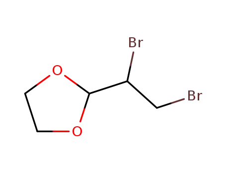 Molecular Structure of 5267-72-1 (1,3-Dioxolane, 2-(1,2-dibromoethyl)-)