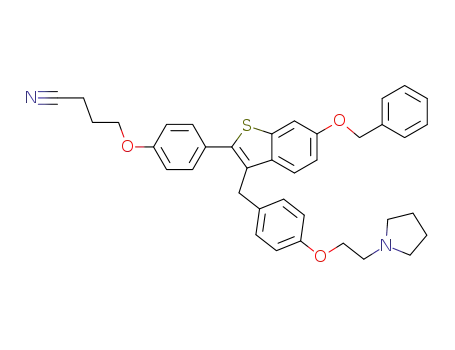 6-benzyloxy-3-[4-[2-(1-pyrrolidinyl)ethoxy]benzyl]-2-[4-(3-cyanopropyloxy)phenyl]benzo[b]thiophene