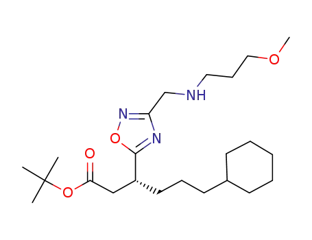 tert-butyl (3R)-6-cyclohexyl-3-(3-{[(3-methoxypropyl)amino]methyl}-1,2,4-oxadiazol-5-yl)hexanoate