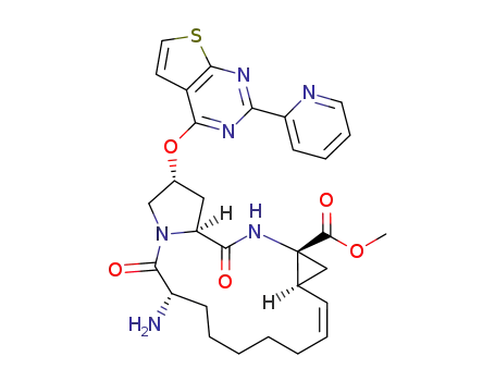 methyl (2R,6S,12Z,13aS,14aR,16aS)-6-amino-5,16-dioxo-2-[(2-pyridin-2-ylthieno[2,3-d]pyrimidin-4-yl)oxy]-1,2,3,6,7,8,9,10,11,13a,14,15,16,16a-tetradecahydrocyclopropa[e]pyrrolo[1,2-a][1,4]diazacyclopentadecine-14a(5H)-carboxylate