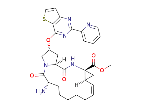 methyl (2R,6S,12Z,13aS,14aR,16aS)-6-amino-5,16-dioxo-2-[(2-pyridin-2-ylthieno[3,2-d]pyrimidin-4-yl)oxy]-1,2,3,6,7,8,9,10,11,13a,14,15,16,16a-tetradecahydrocyclopropa[e]pyrrolo[1,2-a][1,4]diazacyclopentadecine-14a(5H)-carboxylate
