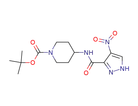 4-[(4-nitro-1H-pyrazole-3-carbonyl)amino]piperidine-1-carboxylic acid tert-butyl ester
